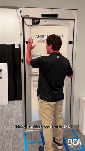 How do I choose the correct handing of an LZR-FLATSCAN safety system? #automaticdoor #sensors