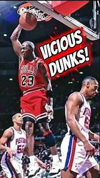 Michael Jordan's Most VICIOUS Dunks vs the Bad Boy Pistons 😤🔥 #shorts