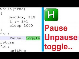 autohotkey puase, unpause, toggle and close script