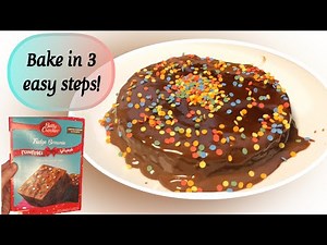 Moist Chocolate Brownie Cake In 3 Easy Steps | Betty Crockers | Fudgy Brownie Cake Mix