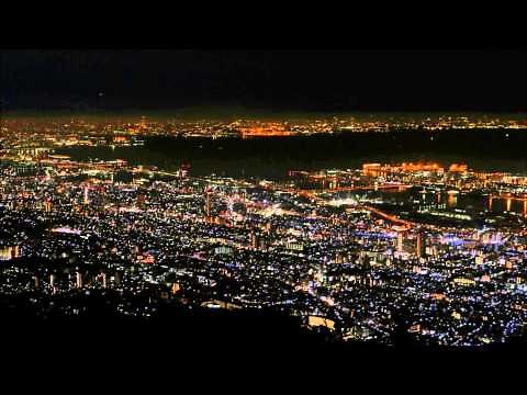 日本三大夜景－神戸摩耶山の回転夜景（微速度撮影）Time lapse／Night view of Mt. Maya in Kobe．(Japan's three major night view)