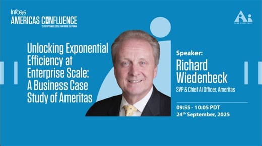 In this #AmericasConfluence2025 session moderated by Nayeema Raza, Ameritas’ Chief AI Officer Richard Wiedenbeck will discuss how AI-driven solutions are transforming operations in the mutual benefits space, delivering measurable efficiencies and reimagining key business functions. infy.com/4688D3X #AIYourEnterprise #InfosysConfluence | Infosys