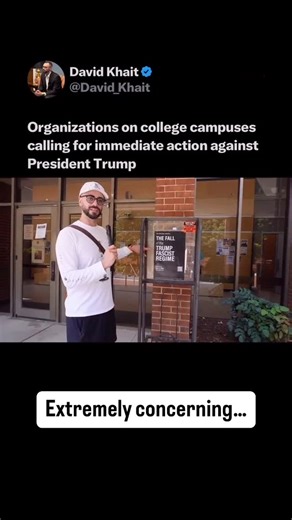 Real Facts on Instagram: "📢 Posters & Stickers on U.S. Campuses: Dangerous Rhetoric Across American colleges, we’re seeing posters and stickers reading: “The time has come for… the fall of the Trump fascist regime.” This isn’t just edgy activism — it’s rhetoric that mirrors the dangerous justification used by extremists. The man who assassinated Charlie Kirk believed Kirk was a “fascist.” When you normalize this kind of language, you normalize violence. And it’s not the first time. On October 8