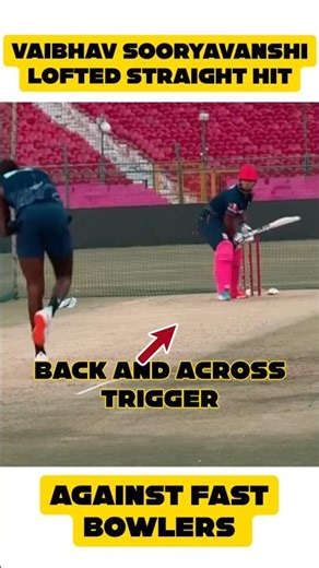 Vaibhav Suryavanshi’s Straight Lifted Shot vs Fast Bowler 🔥 Perfect Timing & Balance
