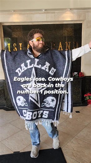 166K views · 7.4K reactions | And Just Like that, The Cowboys are in the lead of The NFC East again  藍  Get your Mexican Poncho on my wifes website. She ships priority mail so youll get your orders with plenty of time to give as gifts. Order on shamamamahealing.com update: SOLD OUT. | Raymond Orta | Facebook