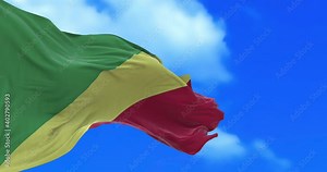 Seamless loop of Congo Republican flag.