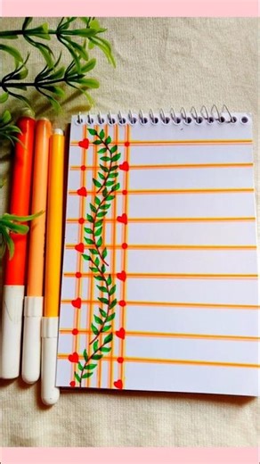 Easy Border Design💚 #shorts #borderdesign #trendingshorts