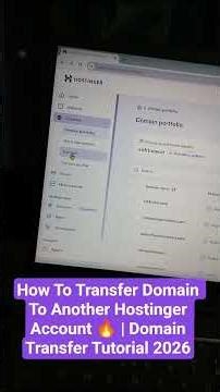 How To Transfer Domain To Another Hostinger Account 🔥 | Domain Transfer Tutorial 2026