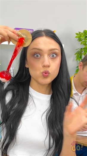 Prank with a fake eye in class 🤣 #123go | 123 GO