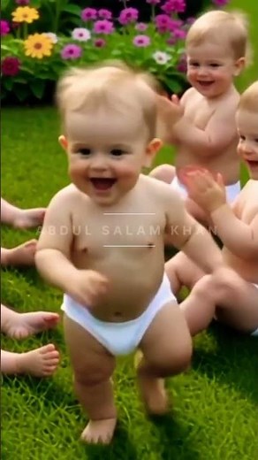 One-Year-Old Baby Running Between Laughing Babies 👶🌸 | Cutest Moment Ever #cutebaby #tranding