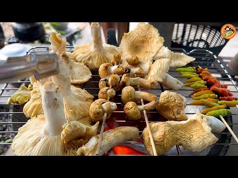 Spicy and sour mushroom salad with krai mushroom dip, a delicious and spicy recipe