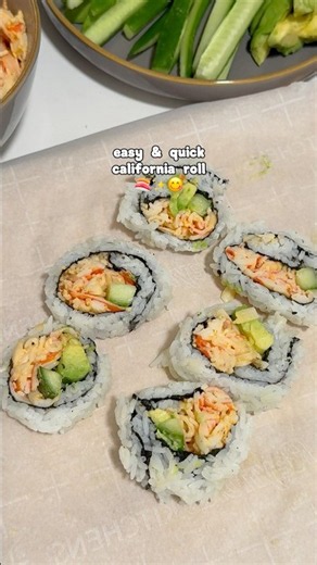 Easy & Quick California Roll 🍣✨😋
