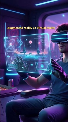 AR vs VR Explained Simply | What’s the Difference?#AugmentedReality#VirtualReality#ARvsVR#TechShorts