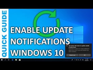 How to enable Update Notifications in Windows 10