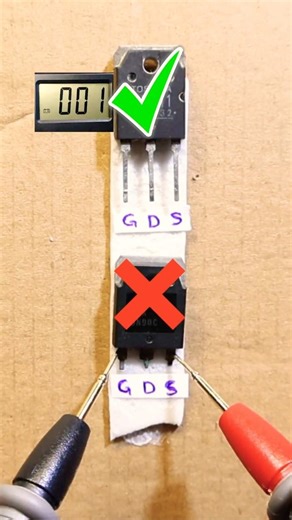 Testing a MOSFET in just 5 seconds #shorts #electronics #electroniccomponents