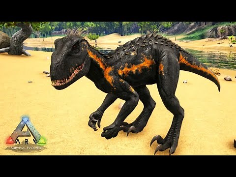 The ultimate carnivorous dinosaur Indoraptor joins the battle! - ARK Survival Evolved Slow commen...