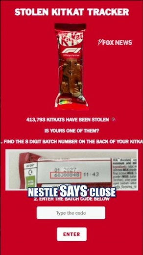 KitKat launches missing chocolate tracker after 12 TONS WERE STOLEN #foxnews #news #us #fox