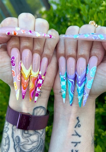 Paetyn Nail Art 2026: Bold Abstract & Colorful XXL Nails