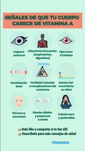 Señales de que tu cuerpo carece de vitamina A