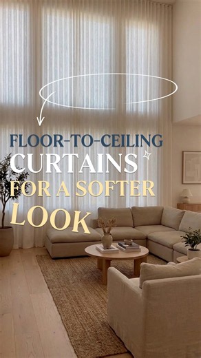 Floor-to-Ceiling Curtains for a Softer Look