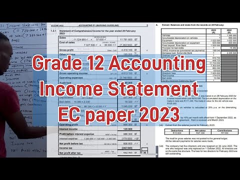 Grade 12 Income Statement [Full lesson EC paper 2023]