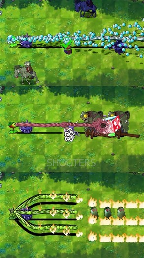 PvZ 1 Fusion - One Plant With Rapid Fire Vs Nine Zombies - Who Will win? #shorts #pvz #pvzfusion