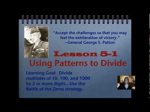Lesson 5-1, Using Patterns to Divide
