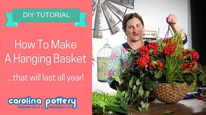 2.8K views · 46 reactions | New DIY tutorial! Create a hanging basket you can have out all year round! Get together with your friends and create a basket just in time for fall! Shop all your DIY supplies at one of our store locations or shop online at www.carolinapottery.com! | Carolina Pottery | Facebook