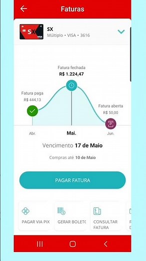 Como consultar fatura Santander SX pelo App Way