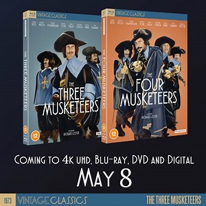 18 reactions | One for all and all 4K! Rapiers at the ready - THE THREE MUSKETEERS and THE FOUR MUSKETEERS are heading to the Vintage Classics collection next month. Let the adventure begin at bit.ly/VC-Musketeers4K | Vintage Classics | Facebook
