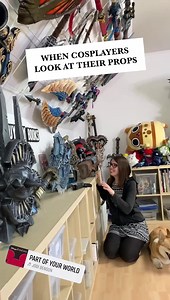 When cosplayers look at the props they‘ve built. ❤️🎶 #nerdcave #walloffame #cosplay | Kamui Cosplay