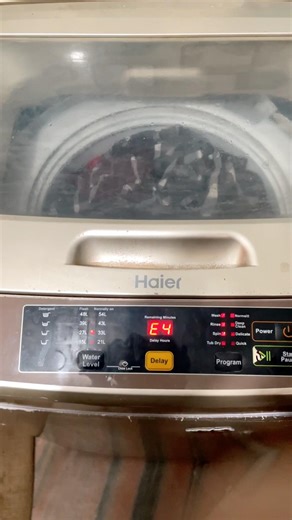 Haier washing machine E4 error Solve