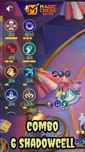 strongest combo 6shadowcell 9metrozero ||magic chess go go