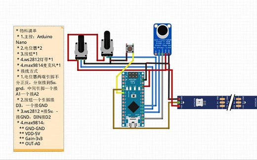 【教程】基于Arduino_nano及ws2812的多功能律动灯氛围灯