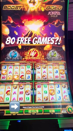 80+ FREE GAMES EXPLOSION on Pompeii Gold Boost! Huge Bonus! #Shorts #Casino #PompeiiGold