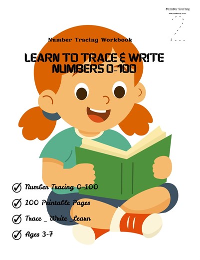 Number Tracing Workbook 0-100 – Learn to Write Numbers (digital Download) - Etsy