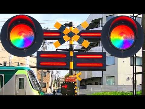 【電車】おもしろい踏切 信号 Funny railroad crossings and trains カラフル踏切 池上線