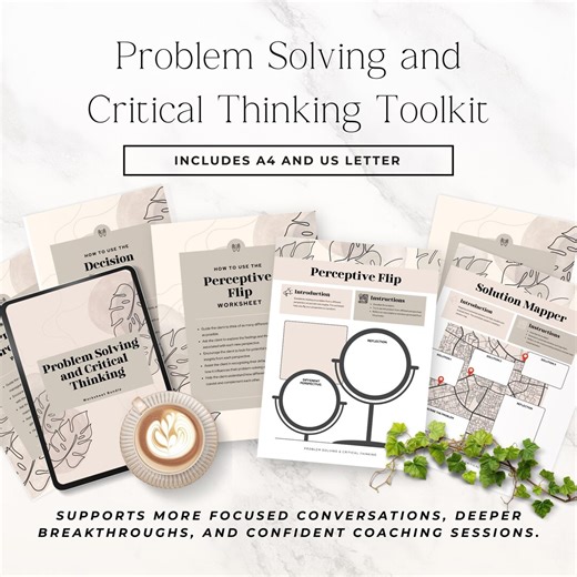 Problem Solving Worksheets for Life Coaches, Coaching Session Templates, Decision Making and Critical Thinking Canva Workbook - Etsy UK