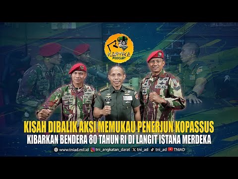 The story behind the Kopassus paratroopers' action of raising the 80th anniversary Indonesian fla...