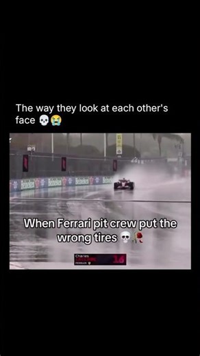 When Ferrari pit crew put the wrong tires