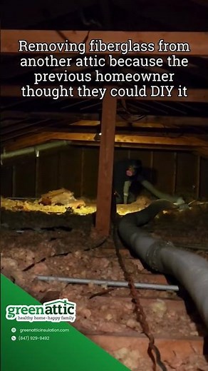 Removing fiberglass from another attic because...