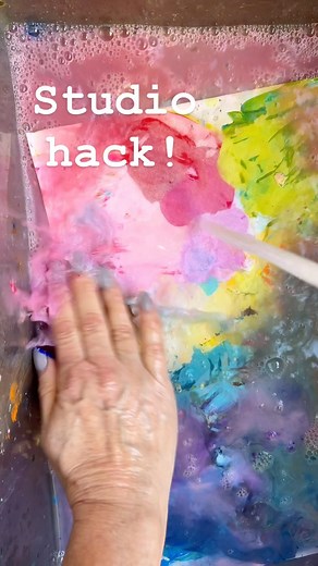 I often get asked about palettes. My Masterson “Stay Wet” Palette is great but did you know you can reuse the paper? #acrylicpainting #paintingtip #palette #arttip | Julia Veenstra Artist