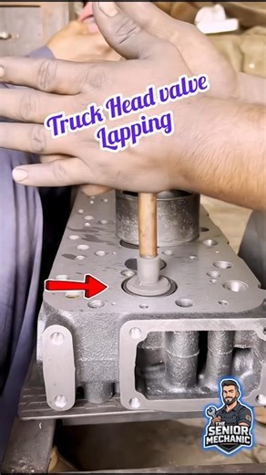 Truck Cylinder Head Valve Lapping | Restore Engine Performance #engine #mechanic #valve #shorts #fyp