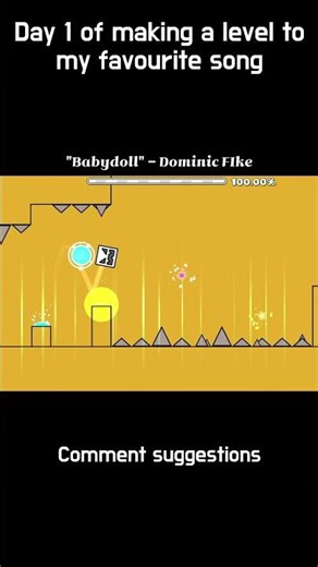 day 1 of making a level to my fav song #leveldesign #gdmeme #geometrydash #gdupdate #gd #gaming #fun