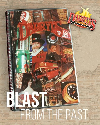 📜✨ Look what we found! We dug up an old Darryl’s menu — and it’s a real blast from the past! From ribs to lasagna to the classics you can still enjoy today, this one’s full of memories. Is there an old Darryl’s entrée or favorite you wish we’d bring back to the menu? Tell us below! 👇 #DarrylsWoodFiredGrill #ThrowbackThursday #DarrylsMemories #GreensboroEats #LegacyOfFlavor #Darryls #greensboro #nc #bbq #beer #restaurant | Darryl's