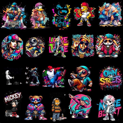 Graffiti Kids PNG Clipart: Urban Street Art (digital Download) - Etsy