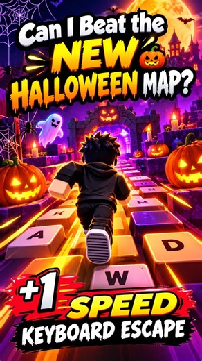 Can I Beat the NEW Halloween Map? 👻 +1 Speed Keyboard Escape #roblox #shorts