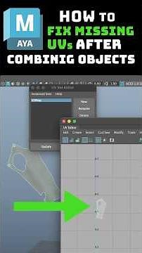 How to fix missing UVs after combining or separating objects in Maya #3dtutorial #maya3d #3dmodeling