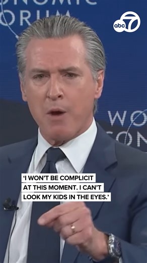 @abc7newsbayarea on Instagram: "California Gov. Gavin Newsom delivers a blistering attack on Pres. Donald Trump at the Davos, praising Canadian Prime Minister Mark Carney's speech on the end of U.S. dominance and urged Americans to confront a "code-red" moment for democracy. Read more on Newsom in Davos by tapping our link in bio @abc7newsbayarea"