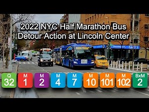NYCT & MTA Bus: Lincoln Center Action With Q32, M1, M2, M4, M7, M10, M101, M102, BxM2 Routes